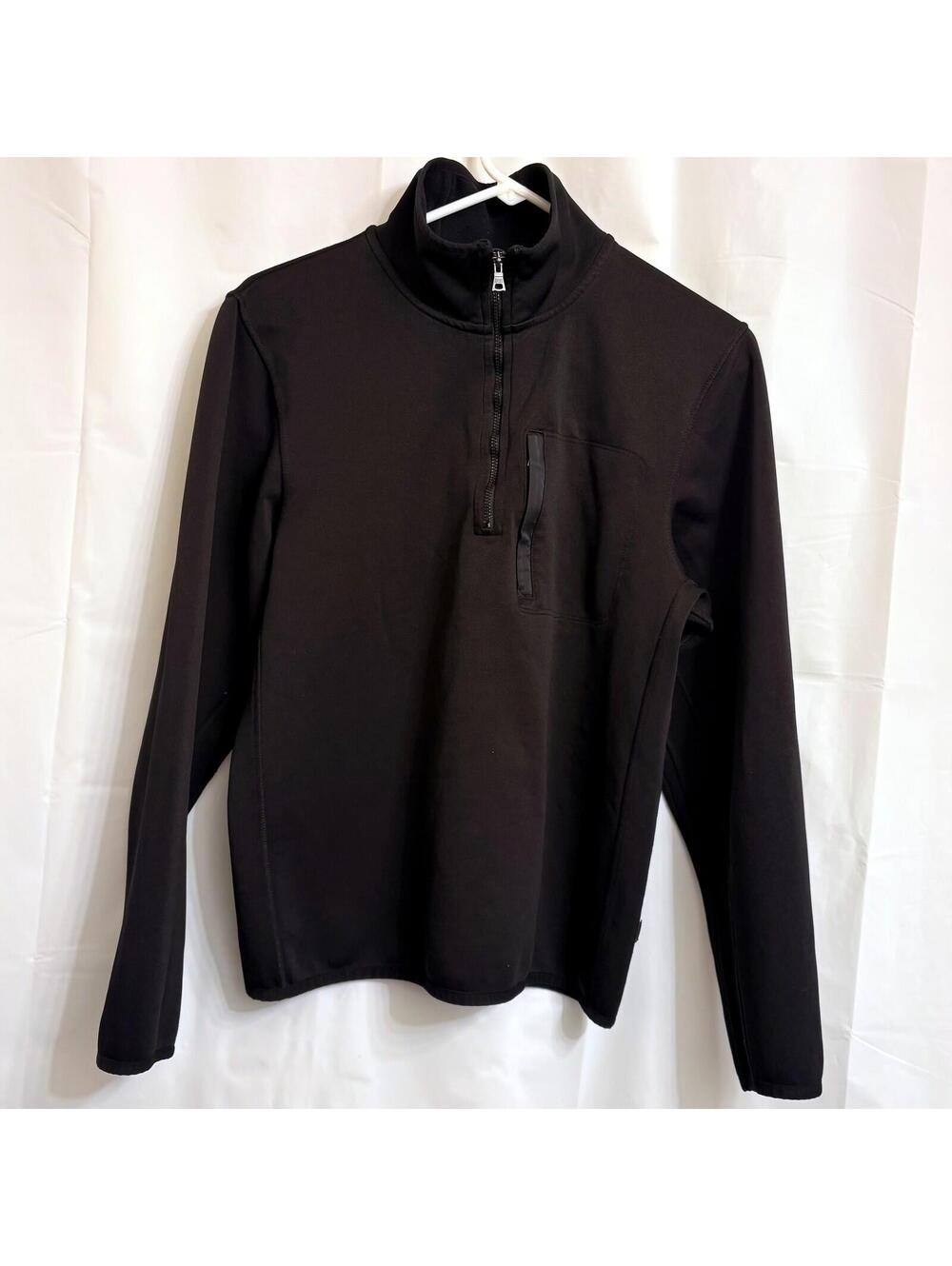 Banana Republic Men's Black Activewear Quarter-Zip Pullover Jacket Size S